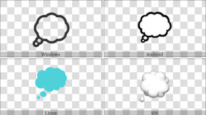 Thought Balloon On Various Operating Systems  HD Png Download