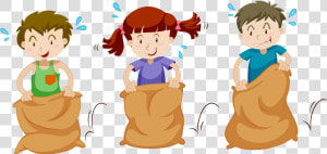 Clip Art Png Library Download   Potato Sack Race Clipart  Transparent Png