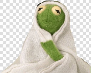 Kermit The Frog Png Hd   Kermit In A Blanket  Transparent Png