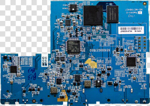 On The Top Of The Pcb  We Can See The Large Black Ic   Electronic Component  HD Png Download