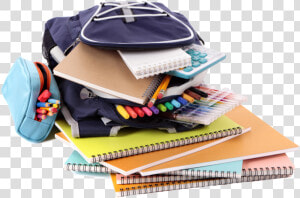 School Supplies And Backpacks  HD Png Download