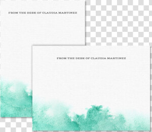 Watercolor Stationery Teal   Paper  HD Png Download