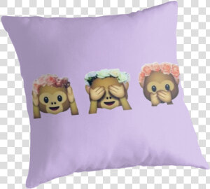 Monkey See No Evil Flower Crown Emojiquot   Monkey Emoji Stickers  HD Png Download