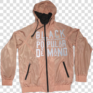 Black By Popular Demand® Pink Unisex Windbreaker Jacket   Hoodie  HD Png Download