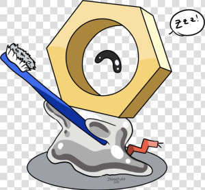 Meltan Reminds You To Brush Your Teeth And Go To Sleep   Meltan Transparent  HD Png Download