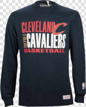 Mitchell  amp  Ness Cleveland Cavaliers Quick Whistle Majica   Long sleeved T shirt  HD Png Download