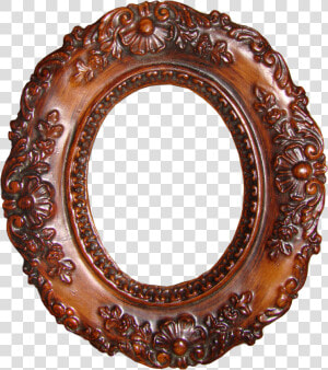 Vintage Oval Wood Frame   Oval Antique Wood Frame  HD Png Download