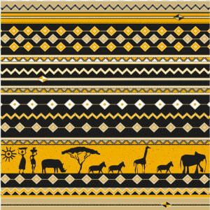 African Images Square Placemat Class   African Design Transparent  HD Png Download