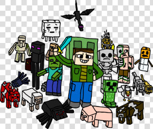 Fan Made Minecraft Mobs  HD Png Download