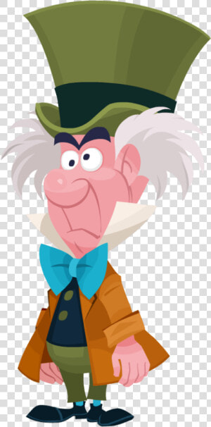 Mad Hatter Cartoon   Cartoon Mad Hatter Alice In Wonderland  HD Png Download