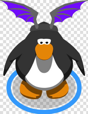 Purple Bat Wings In game   Club Penguin Character In Game  HD Png Download