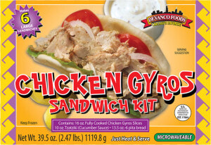 Chicken Gyros Sandwich Kit Rev   Devanco  HD Png Download