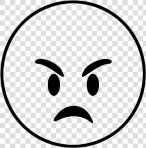 Transparent Angry Emoji Png   Angry Emoji Black And White  Png Download