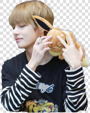  freetoedit  bts  taehyung  png  kawaii  kpop  v  png   Taehyung Evee  Transparent Png