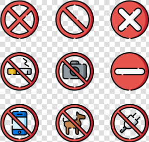 Signals And Prohibitions   Not Allowed Icons  HD Png Download