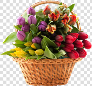 Bouquet Of Flowers Png Image   Flowers Basket Transparent  Png Download