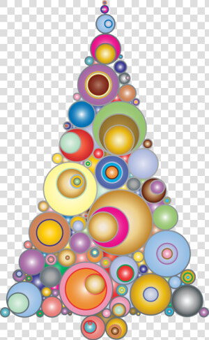 Colorful Abstract Circles Christmas Tree   Clipart Christmas Tree Abstract Free  HD Png Download