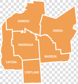 Madison Oneida Onondaga County Map  HD Png Download