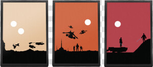 Star Wars Minimalist Landscapes On Behance   Star Wars The Force Awakens Minimal Poster  HD Png Download