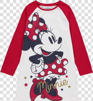 Minnie Mouse   Red white Nightie Class   Cartoon  HD Png Download