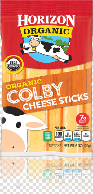 Colby Cheese Sticks   Horizon Organic Milk  HD Png Download