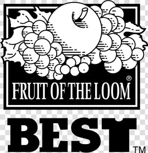 Fruit Of The Loom Logo Black And White   Fruit Of The Loom Logo Black Logo  HD Png Download