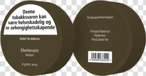 Illustration Of Standardised Snus Pack   Circle  HD Png Download