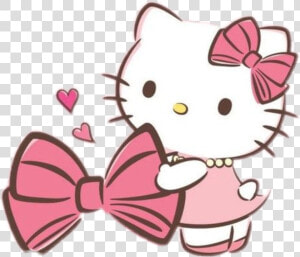 Transparent Hello Kitty Bow Png   Cute Hello Kitty Cartoon  Png Download