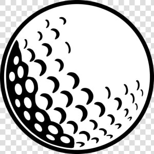 Clip Art Golf Ball Vector   Golf Ball Black And White  HD Png Download