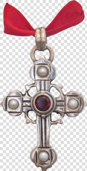 Transparent Silver Cross Png   Dijes En Cruz En Rubí De La Epoca Victorianal  Png Download