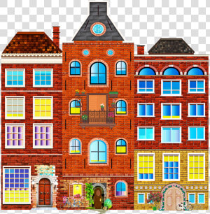 Town Buildings  Old Brick Building  City  Brick  Wall   Building  HD Png Download