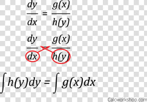 Steps For Solving Separable Differential Equations   Separable Differential Equations  HD Png Download