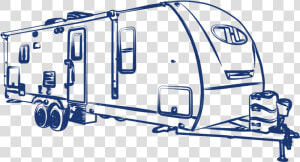 Travel Trailer   Drawing Of A Travel Trailer  HD Png Download