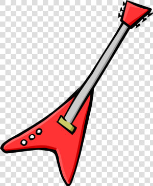 Red Electric Guitar Club   Club Penguin Electric Guitar  HD Png Download