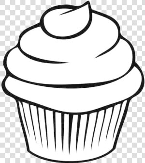 Рay Attention To Cupcake Clipart Outline   Coloring Page Cupcake Cute  HD Png Download