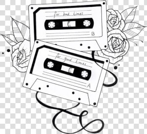 Cassette Drawing   Aesthetic Cassette Tape Drawing  HD Png Download