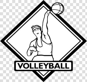 Volleyball Logo Black And White   Transparent Volleyball Logo Png  Png Download