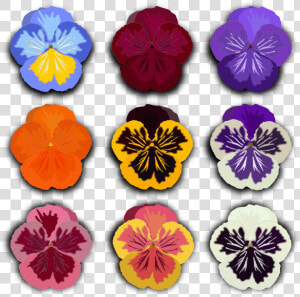 Pansies Clip Art Black And White  HD Png Download