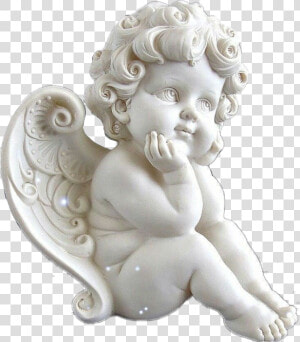  white  angel  aesthetic  carved  statue  tumblr  sculpture   Cherub Renaissance Baby Angel  HD Png Download