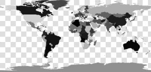 World Map Png   Flat Earth Map Black And White  Transparent Png