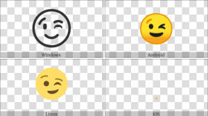 Winking Face On Various Operating Systems   End Of Ayah Symbol  HD Png Download