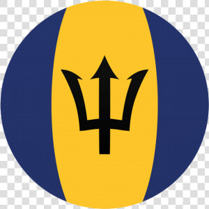 Barbados Round Flag   Barbados Flag  HD Png Download