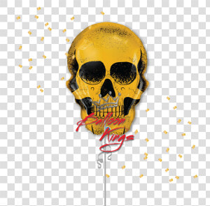 Golden Skull   Golden Skull Balloon  HD Png Download