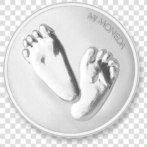 Baby Feet te Quiero Silver Plated M   Mi Moneda Munt Voetjes  HD Png Download