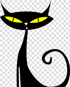 Halloween Black Cat Cartoon   Png Download   Gatos Clip Art Png  Transparent Png