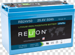 Cantec Relion Rb24v50 Img1   Relion Battery  HD Png Download