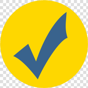 The Commtrex Verified Icon Shown With A Bright Yellow   Yellow And Blue Check Mark  HD Png Download