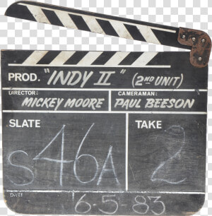 Indiana Jones Clapboard  HD Png Download