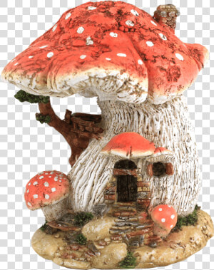 Red Mushroom Fairy Garden House   Fairy Garden Mushroom  HD Png Download