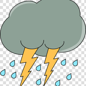 Rain Cloud Clipart Dark Cloud With Rain And Lightning   Rain With Lightning Clipart  HD Png Download